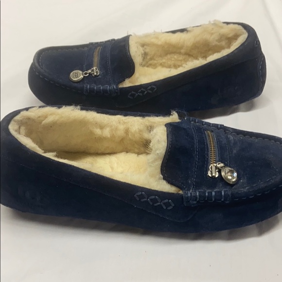 UGG Shoes - UGG Navy Blue Suede slippers size 7